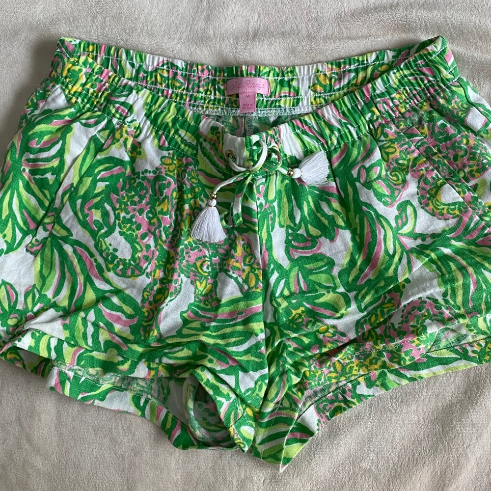 Lilly Pulitzer Seeing Pink Elephants Beach Shorts